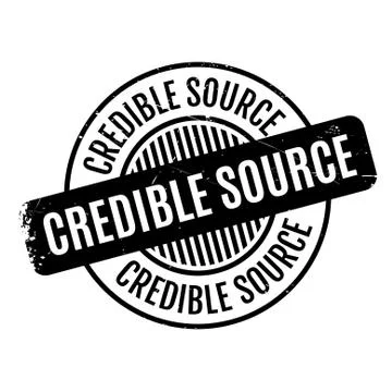Credible Source rubber stamp 스톡 일러스트