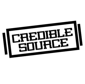 CREDIBLE SOURCE stamp on white 스톡 일러스트