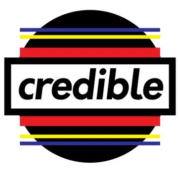CREDIBLE stamp on white Stock Illustration