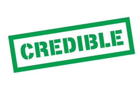 Credible typographic stamp Stock Illustration