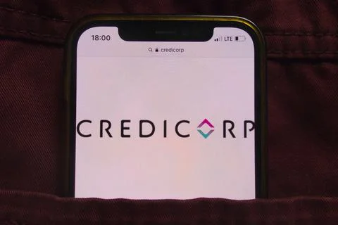 Credicorp Ltd logo on mobile phone Stock Photos