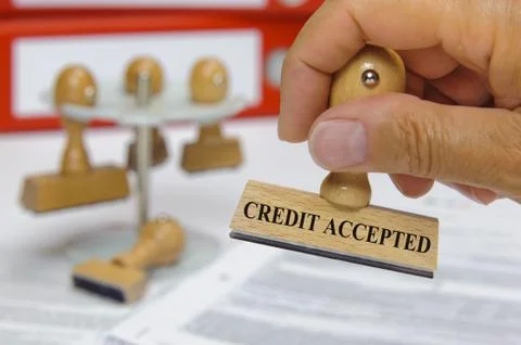 Credit accepted Stock Photos