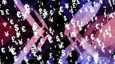 Credit and debit animated currency symbo... | Stock Video | Pond5