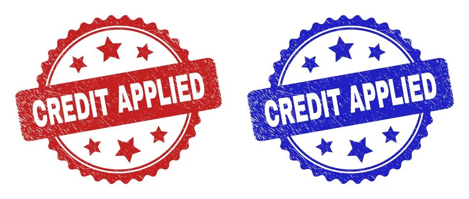 CREDIT APPLIED Rosette Stamps Using Corroded Surface Stock Illustration