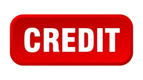 Credit button. credit square 3d push button Stock Illustration