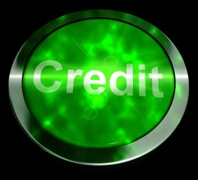 Credit Button Representing Finance Or Loan 3d Rendering Stock Illustration