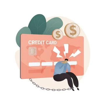 Credit card abstract concept vector illustration. Stock Illustration