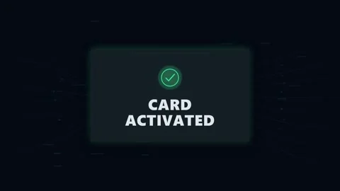 Credit card activated message on digital screen Stock-Footage 347429293