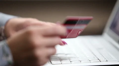 Credit card and using mobile smart phone Stock Footage 65289632