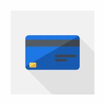 Credit card Blue icon vector isolated. Stock Illustration