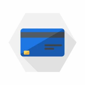Credit card Blue icon vector isolated. Stock Illustration