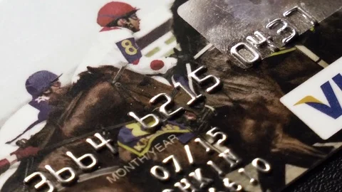 Credit card close-up Stock Footage 79539546