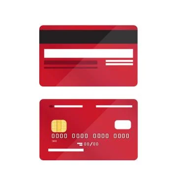 Credit card close-up, isolated, vector illustration Stock Illustration