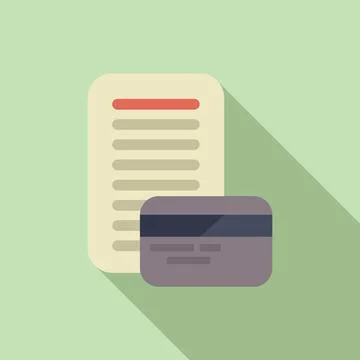 Credit card collateral icon flat vector. Banking service Illustrazione stock