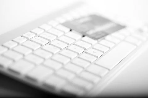 Credit card on a computer keyboard Stock Photos