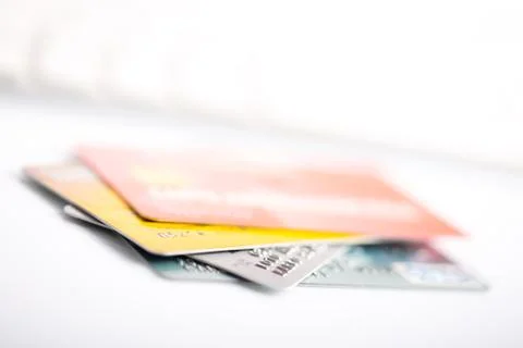Credit card on a computer keyboard Stock Photos