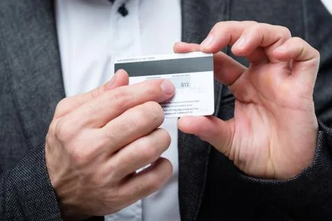 Credit card CVC2 code online banking safety Stock Photos