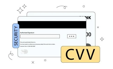 Credit card CVV code lookup 스톡 일러스트