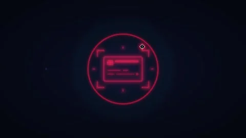 Credit card digital security scan animation: cyber fraud detection and paym.. Stock Footage 344862046