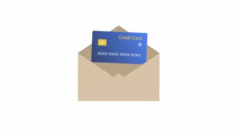Credit Card in Envelope Animation Stock-Footage 337324000
