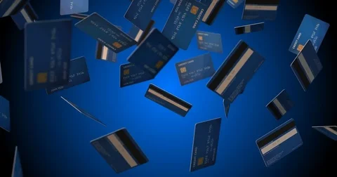 Credit card falling Video stock 82443739