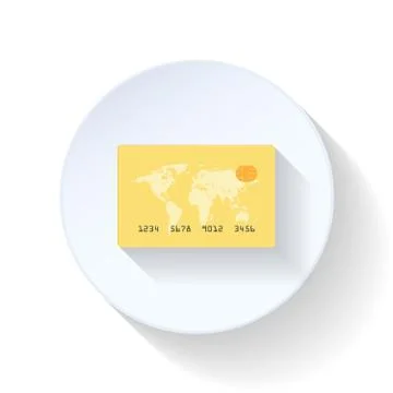 Credit card flat icon Stock Illustration