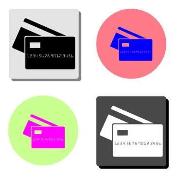 Credit Card. flat vector icon Stock Illustration