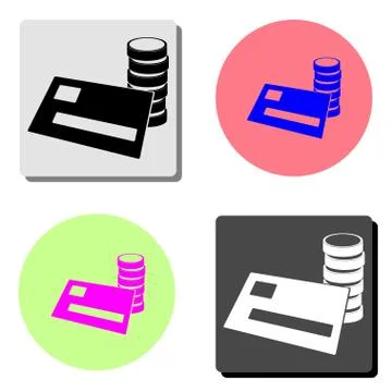 Credit card. flat vector icon Stock Illustration