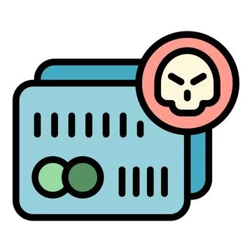 Credit card fraud icon vector flat Illustrazione stock