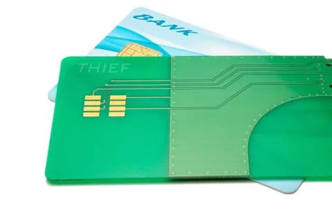 Credit card hack Stock Photos