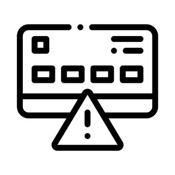 Credit Card Hacking Icon Vector Outline Illustration Stock Illustration