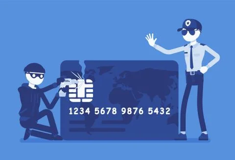 Credit card hacking Stockillustratie