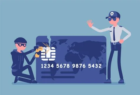 Credit card hacking Stockillustratie