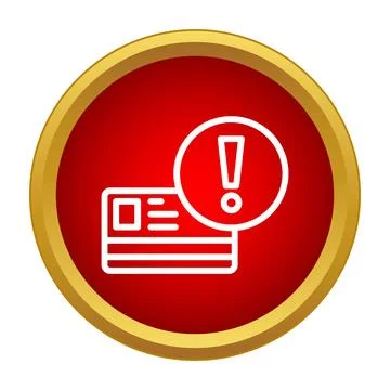 Credit card having payment issue and alert notification Stock Illustration