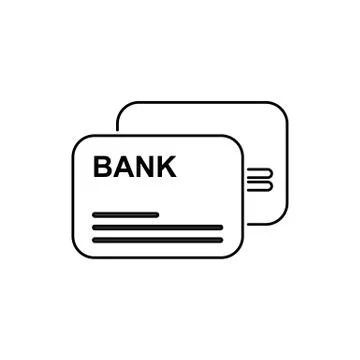 Credit card icon flat simple vector illustration Stock Illustration