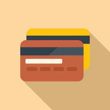 Credit card icon flat vector. Interface ui Stockillustratie