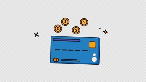 Credit card icon Stock Footage 308389732
