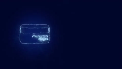 Credit card icon with plexus effect. Connected lines with dots. Lines plexus Stock-Footage 169310448