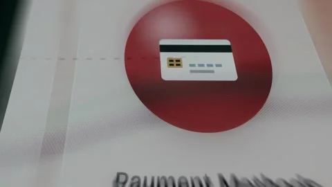 Credit card icon representing the concept of Payment Methods Stock Footage 334539377