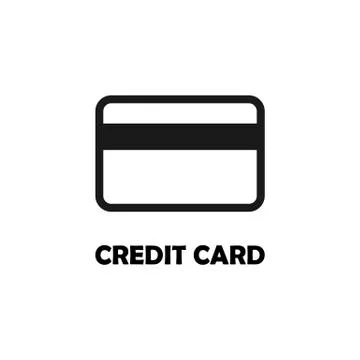 Credit card icon. Simple vector illustration on white background. EPS 10 Stock Illustration