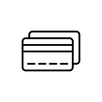 Credit card icon vector. Credit card payment sign and symbol Stock Illustration