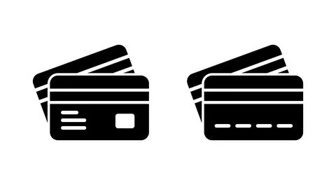 Credit card icon vector. Credit card payment sign and symbol Illustrazione stock