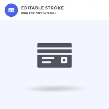 Credit Card icon vector, filled flat sign, solid pictogram isolated on white, イラスト素材