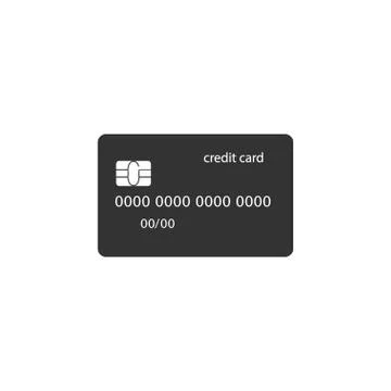 Credit card icon. Vector illustration, flat design. Иллюстрация