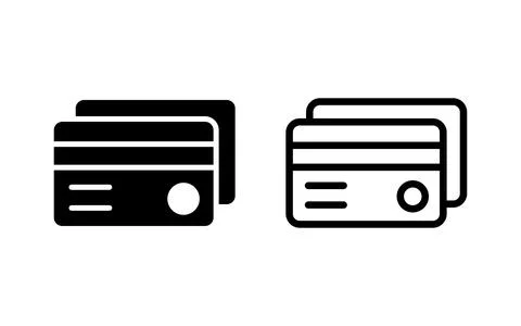 Credit card icon vector illustration. Credit card payment sign and symbol Stock Illustration