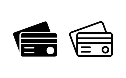 Credit card icon vector illustration. Credit card payment sign and symbol Stock Illustration