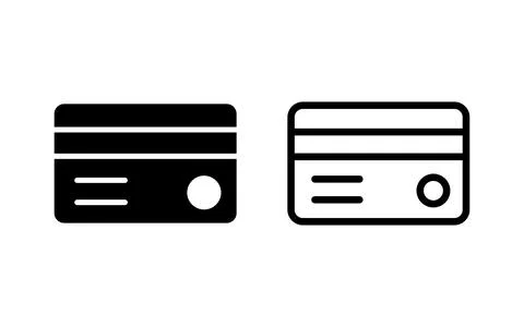 Credit card icon vector illustration. Credit card payment sign and symbol Stock Illustration
