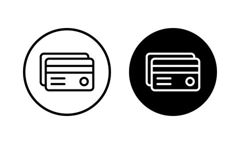 Credit card icon vector illustration. Credit card payment sign and symbol Illustrazione stock