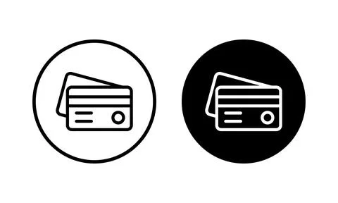 Credit card icon vector illustration. Credit card payment sign and symbol Illustrazione stock