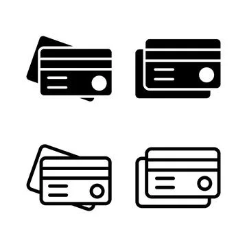 Credit card icon vector illustration. Credit card payment sign and symbol Stock Illustration